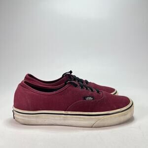 Vans Authentic Maroon Burgundy Canvas Sneakers Casual Shoes Women's Size 8